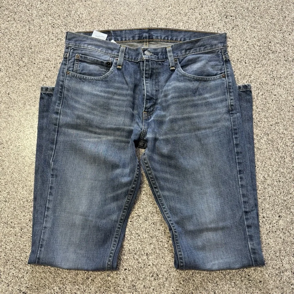Levis 527 Jeans Mens 34x32 Slim Fit Bootcut Cotton Denim Medium Wash